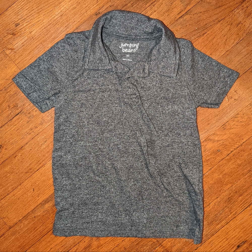 Jumping Beans 5T gray polo shirt boys
